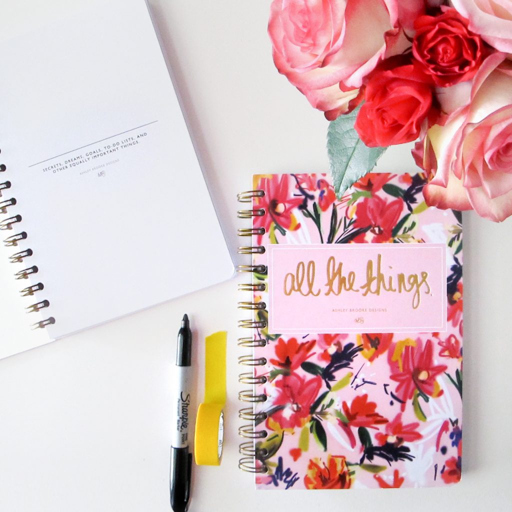 Floral All The Things Notebook via Ashley Brooke Designs